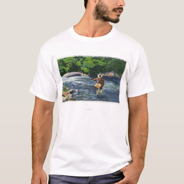 Forelle-Fischen an Catherine Nebenfluss T-Shirt (Vorderseite)