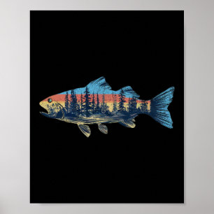 Forelle Fischen Natur Außenfischerei Fischer Wildl Poster