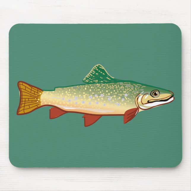 Forelle Fish Illustration Mousepad (Vorne)