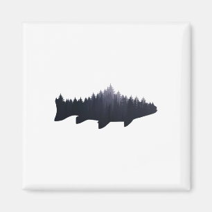 Forelle - Fliegenfischen Natur Outdoor Angler Gesc Magnet