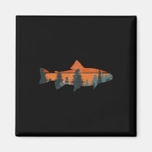 Forelle Flyfischen Natur Outdoor Angler Geschenk Magnet