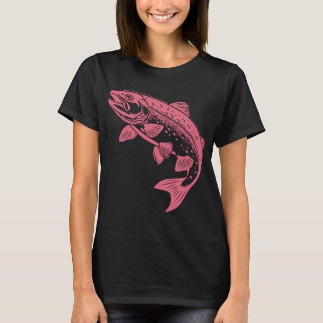 Forelle in Bewegung T-Shirt (Vorderseite)