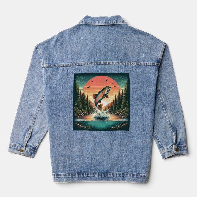 Forelle Jeansjacke (Rückseite)
