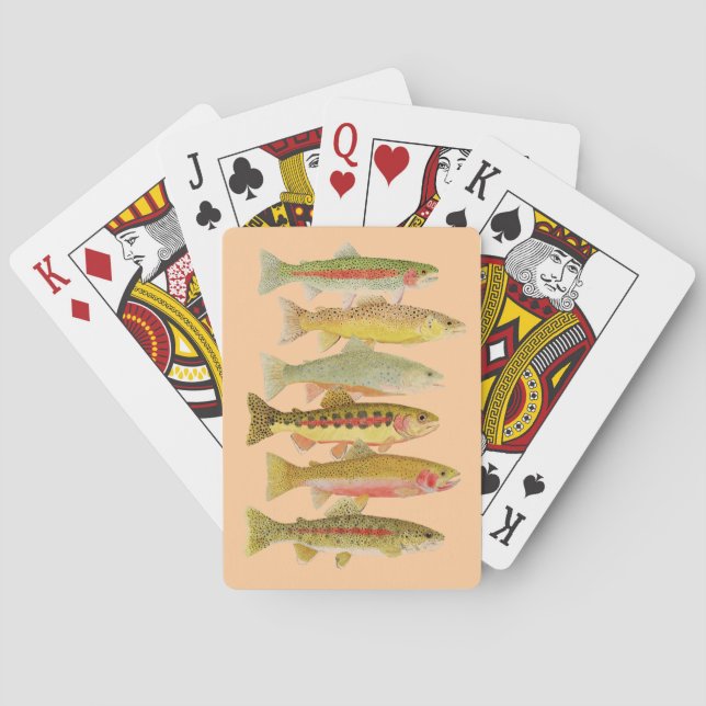 Forelle-Spielkarten Spielkarten (Rückseite)