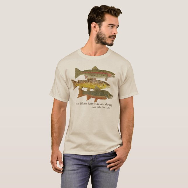 FORELLE u. Fliegen-Fischen-Kleid T-Shirt (Vorne ganz)
