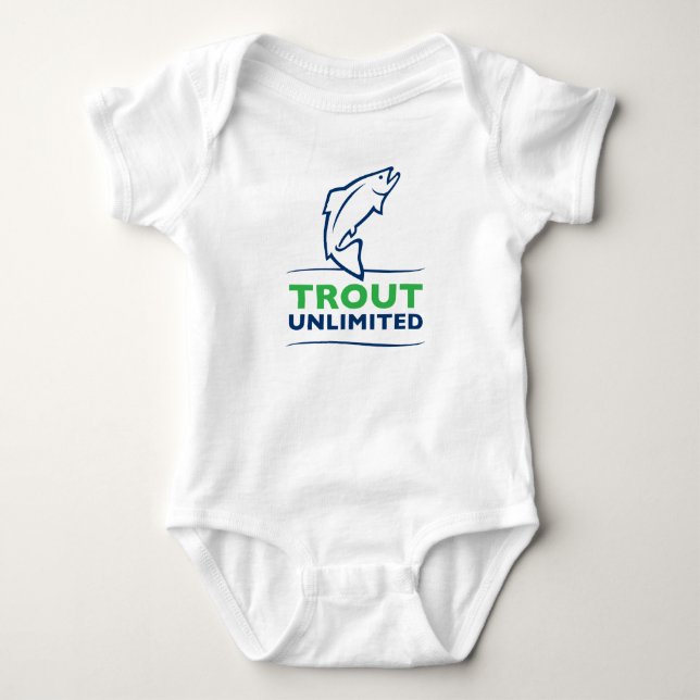Forelle-unbegrenztes Baby Jersey Baby Strampler (Vorderseite)