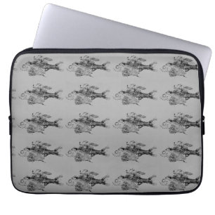 Forellen, Bass und Crappie drei Fische Favoriten Laptopschutzhülle