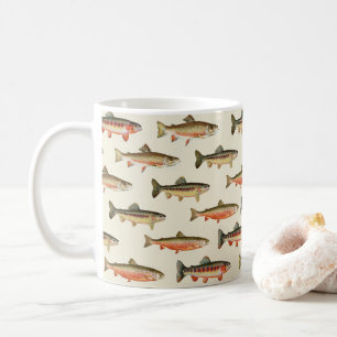 Forellen-Gala-Cream-Angeln Kaffeetasse