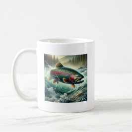 Forellen-Illustration Kaffeetasse