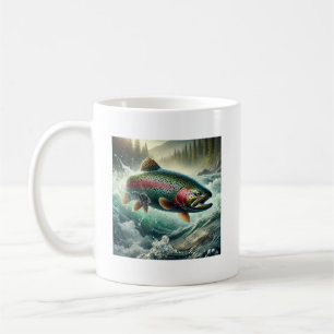 Forellen-Illustration Kaffeetasse