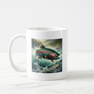 Forellen-Illustration Kaffeetasse