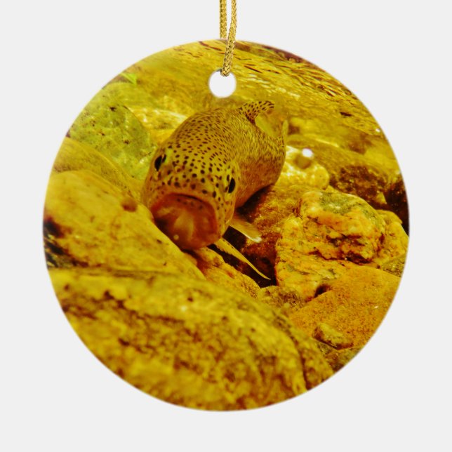 Forellen Keramikornament (Vorne)