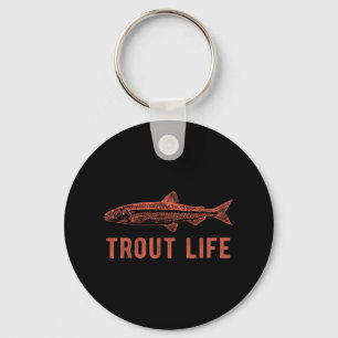 Forellen-Leben-Angeln-Novelty-Angler-Geschenk Schlüsselanhänger