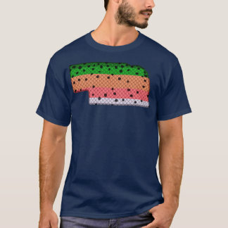 Forellen Regenbogenforelle Muster Nebraska Staat T-Shirt