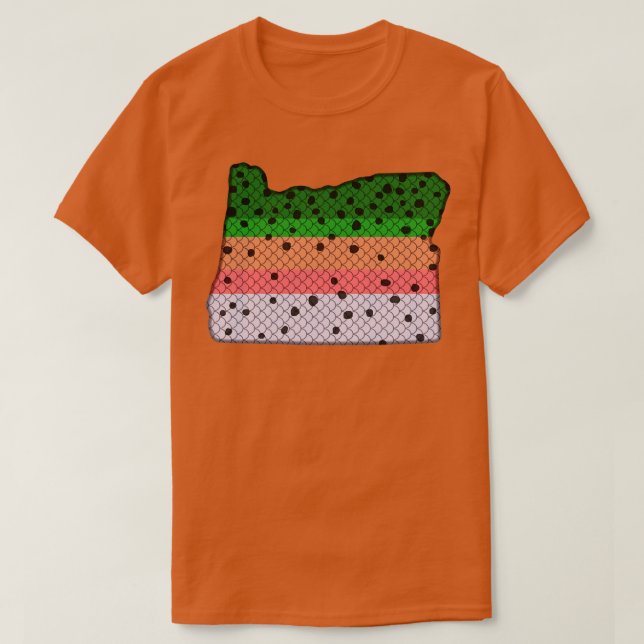 Forellen Regenbogenforelle Muster Oregon Staat m T-Shirt (Design vorne)