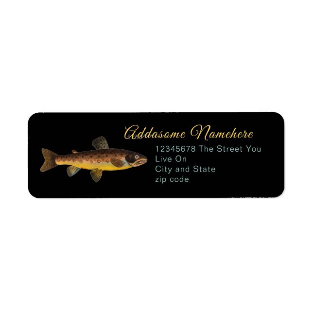 Forellen Vintage Aquarellmuster (Vorne)