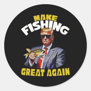 Forellenangeln Angelneuheit Geschenk für Angler Runder Aufkleber
