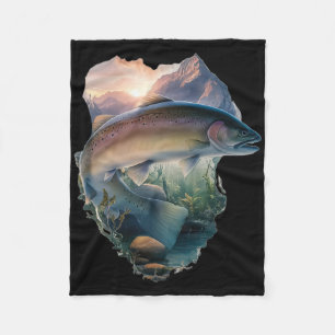 Forellenangeln mit Fliegen Mountains Natur Angler Fleecedecke