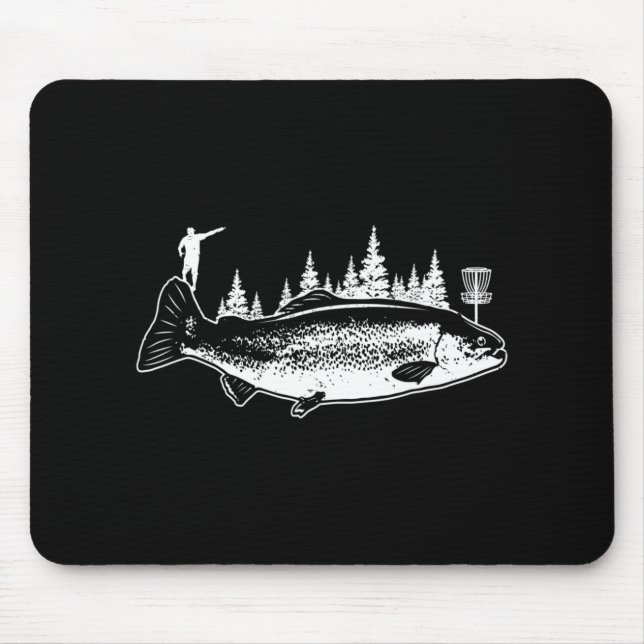 Forellenangler Geschenk Disc Golf Fan Golfer Angle Mousepad (Vorne)