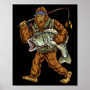 Forellenbarsch-Angler Bigfoot-Angler 1  Poster