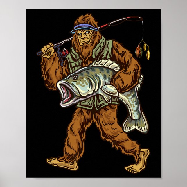 Forellenbarsch-Byss-Angler Bigfoot-Angler 1  Poster (Vorne)
