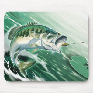 Forellenbarsch-Fischen Mousepad