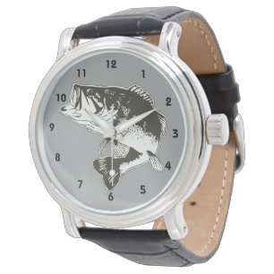 Forellenbarsch-Sportfischen Spaß Armbanduhr