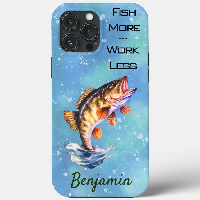 Forellenbarsch springt aus dem Wasser Case-Mate iPhone Hülle (Rückseite)