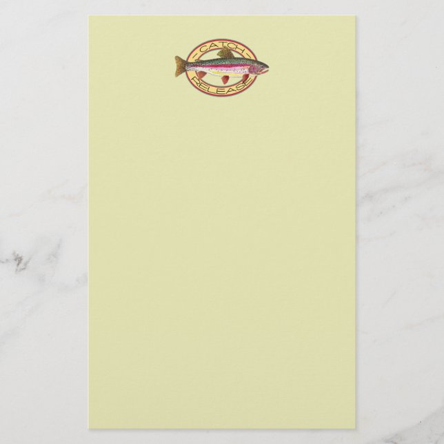 Forellenfang und Freilandfischerei Briefpapier (Vorderseite)