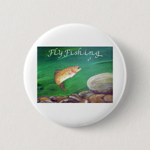 Forellenfisch Lachs/Regenbogenforelle Button