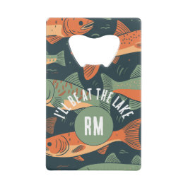 Forellenfischer Monogramm Geldbeutel Flaschenöffner