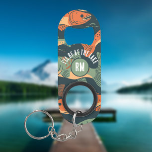 Forellenfischer Monogramm Mini Flaschenöffner
