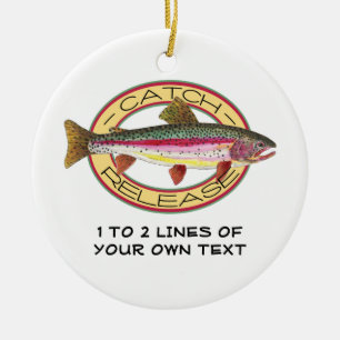 Forellenfischerei Keramikornament