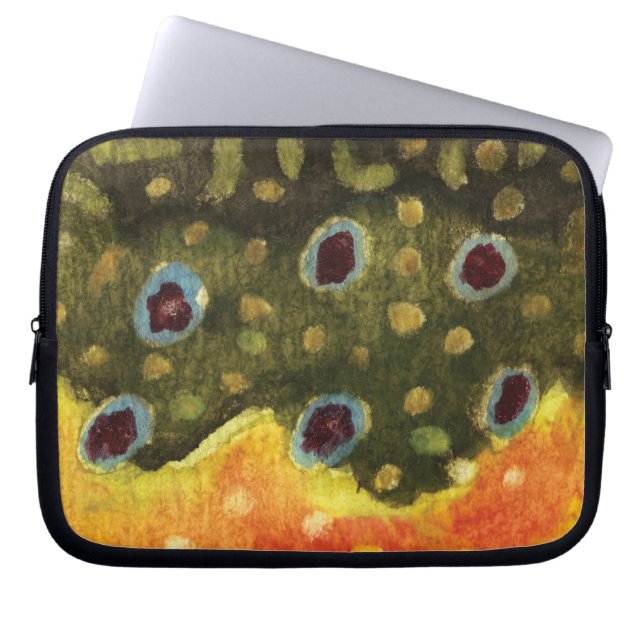 Forellenfischerei Laptopschutzhülle (Vorderseite)