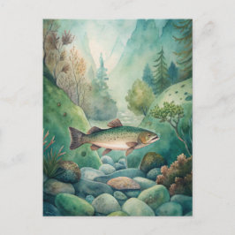 Forellenfischerei Postkarte