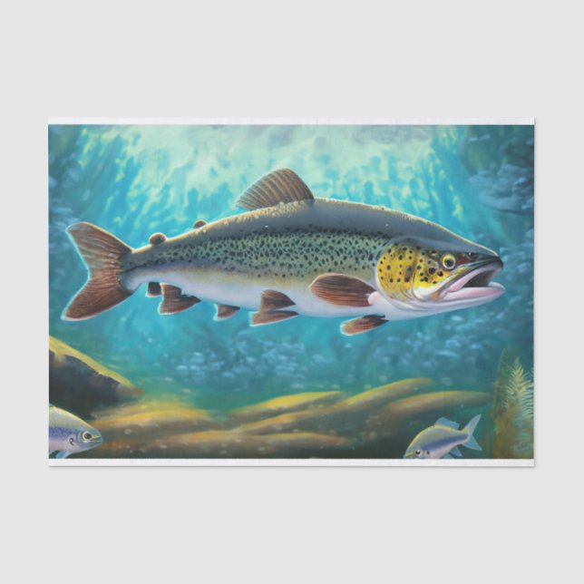 Forellenfischerei Seidenpapier (Vorderseite)