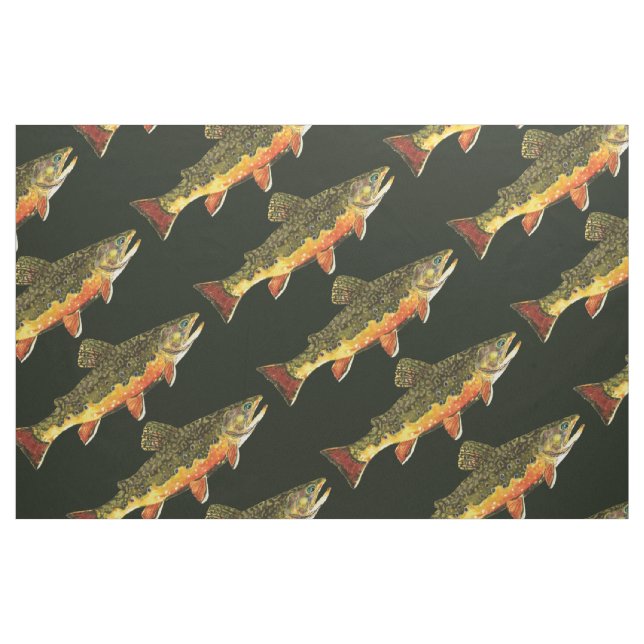 Forellenfischerei Stoff (Yard (91,4 cm))