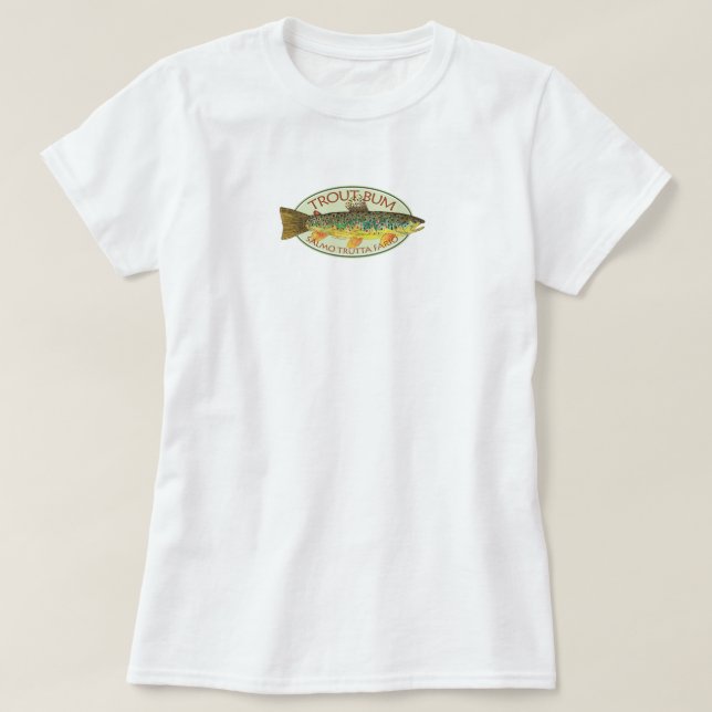 Forellenfischerei T-Shirt (Design vorne)