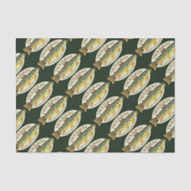 Forellenfischerei - TROUT BUM - Seidenpapier (Vorderseite)