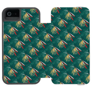 Forellenfliege Fliegenfliege auf grüner Incipio Watson™ iPhone 5 Geldbörsen Hülle