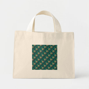 Forellenfliege Fliegenfliege auf grüner Mini Stoffbeutel