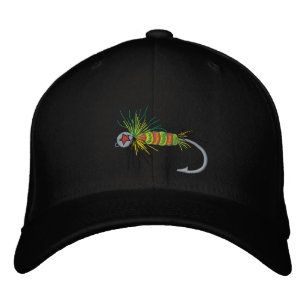 Forellenfliege mit bestickter Spitze Bestickte Kappe