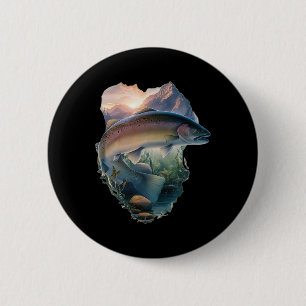 Forellenfliegenfischen Berge Natur Angler Button