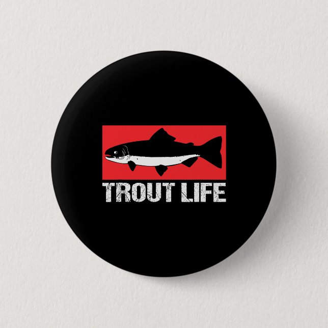 Forellensee Fischen Forelle Life Button (Vorderseite)