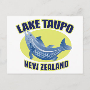 Forellensee taupo neues zealand postkarte