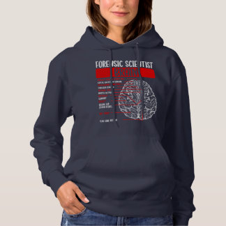 Forensic Scientist Brain Crimonologe Brain Hoodie