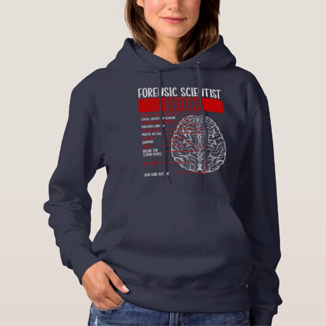 Forensic Scientist Brain Crimonologe Brain Hoodie (Vorderseite)
