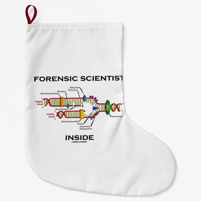 Forensic Scientists Inside DNA Replication Spaß Großer Weihnachtsstrumpf (Vorderseite)