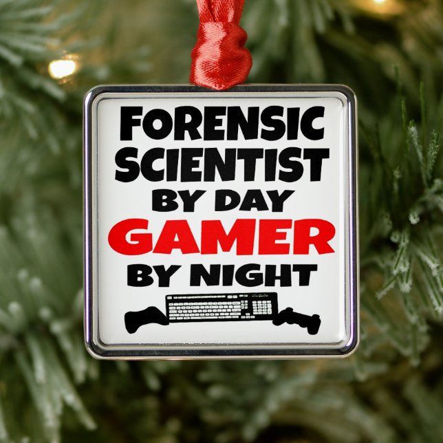 Forensic Scientists Lieben spielen Videospiele Ornament Aus Metall (Baum)