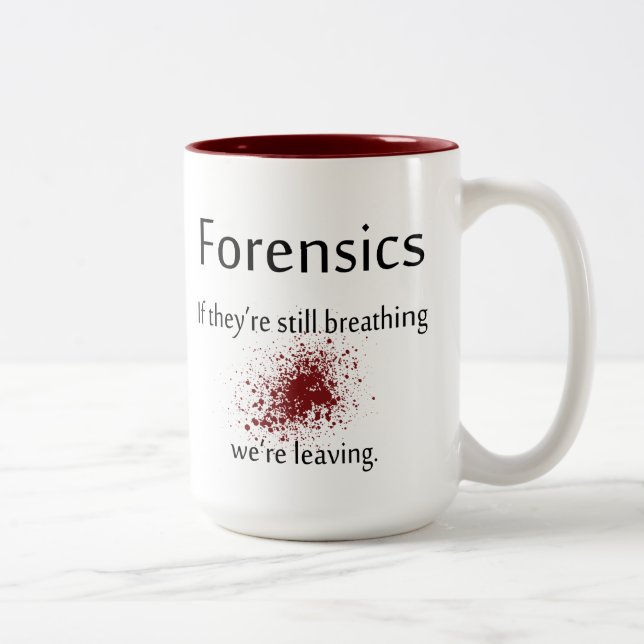 Forensics-Kaffee-Tasse Zweifarbige Tasse (Rechts)